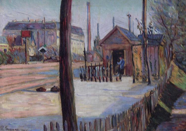 Paul Signac Railway junction near Bois Colombes oil painting image